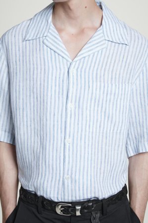 COS Koszula Z Kołnierzykiem Kubańskim in Biały