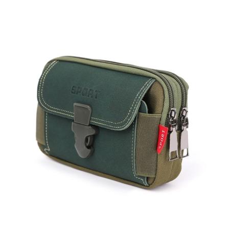 Vyötärkki Vyölaukku Miehet Naiset Fanny Vyötärkki Rakennustyömaa Miehille Vyö Puhelin Monitoiminen Pysty Kangas Vertical green 6.5-inch