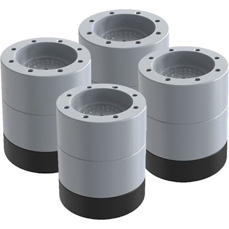 Adjustable Furniture Leg Risers, Heavy Duty Support with Anti-Slip TPU Rubber Pads, Anti Vibration Pads for Noise Reduction and Floor Protection