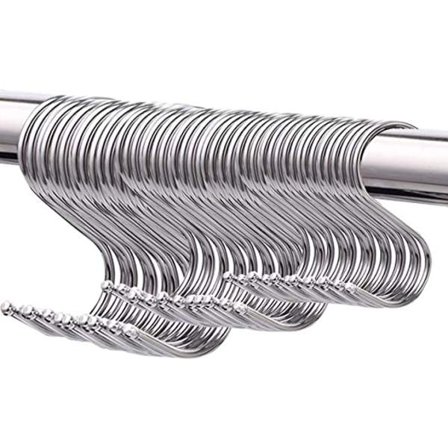 60 st s-formade krokar för kök, badrum, sovrum och kontor, s