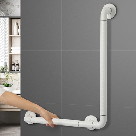 Kylpyhuoneen tukikaide, suihkukaide, ruostumattomasta teräksestä valmistettu tartuntakahva, kylpyhuoneen tartuntakahva, 69 x 49 cm seinään asennettava