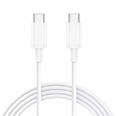USB-C till USB-C-kabel Kompatibel med iPhone 16 Pro, iPhone 16 Pro Max, iPhone 16, iPhone 16e - Vit 1M