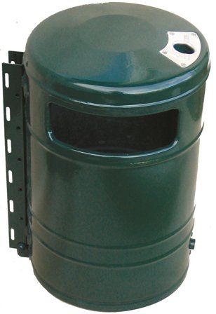 Jansson & Partner OTTO Papperskorg med askkopp, 40 l, grön, Förvaring