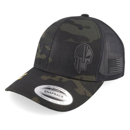 Army Head - Camo trucker Keps - Army Skull Usa Multicam Black Trucker @ Hatstore