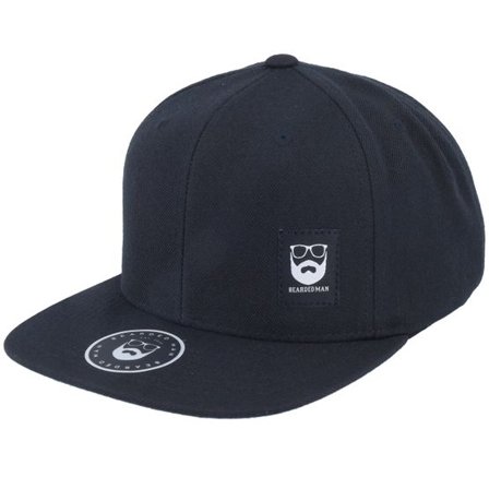 Bearded Man - Svart snapback Keps - Bm Logo Blk Woven Black Snapback @ Hatstore