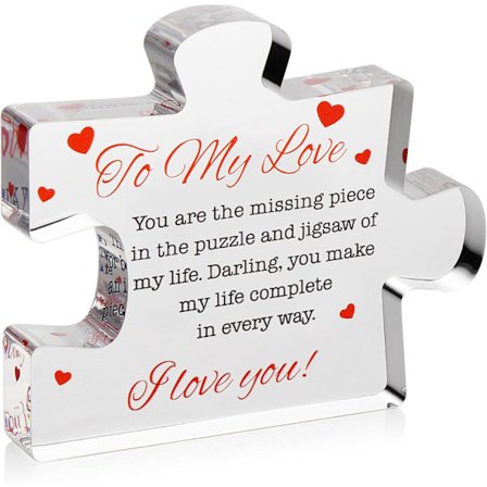 Rakastan sinua -lahjoja hänelle, hänelle - Rakkaalleni akryylipalapeli paperipainot - Syntymäpäivä, vuosipäivä, ystävänpäivälahja aviomiehelle, 