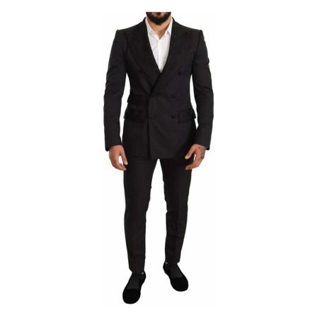 Dolce & Gabbana, Double Breasted Suits Zwart, Heren, Maat:M,polyester