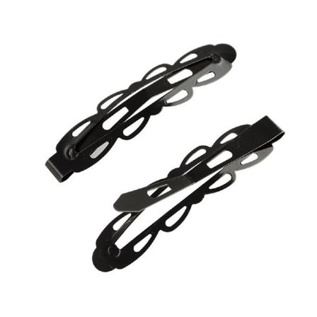 Karta med 12 svarta 56 x 13 mm hårspänne