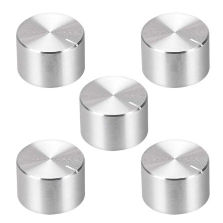 Potentiometerknopp räfflade skaft 5 STK 5 STK