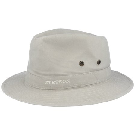 Stetson - Beige - fedora - Hat - Delave Organic Cotton Light Beige Fedora - Hatstore