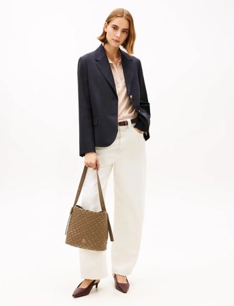 Tommy Hilfiger Th Braided Shoulder Bag - Brown - ONE SIZE