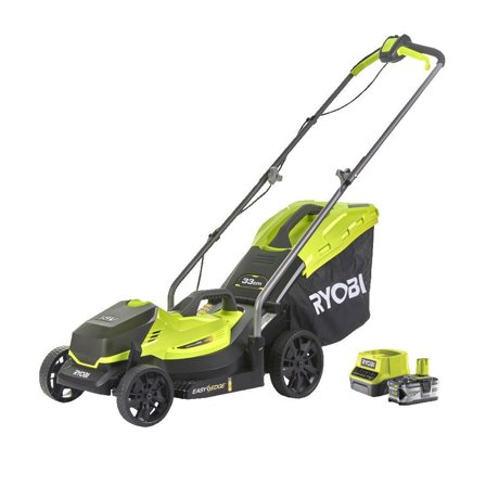 Ryobi RLM18X33B40 Gräsklippare med batteri och laddare, Trädgårdsmaskiner