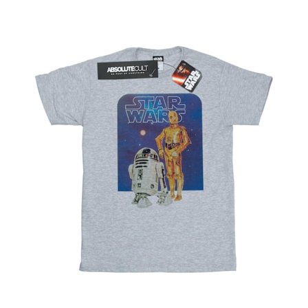 Star Wars Pojkar R2-D2 Och C-3PO T-Shirt 5-6 År Sports Grey