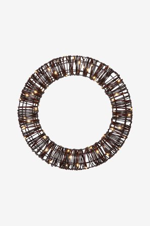 Star Trading - Outdoordecoration Vicke krans - Brun - Julepynt - Fra Homeroom