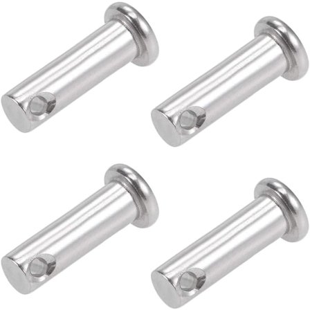 Låsepinne med enkelt hull 8 mm x 25 mm flatt hode 304 rustfritt stål låsepinne 4 stk