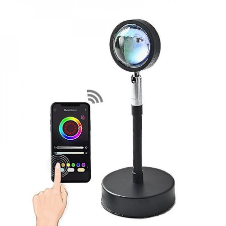 16 Colors Sunset Lamp Rgb App Remote Control Atmosphere Projection Led Night Light For Home Bedroom Decoration