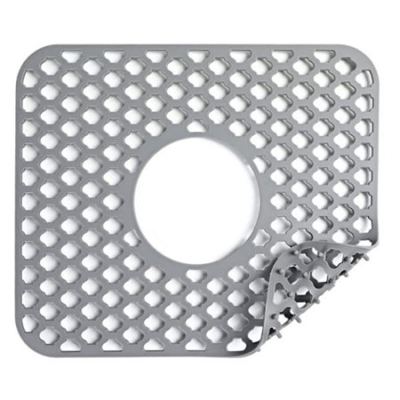 Silikoneunderlag til vask 34,5x29,5cm - Centreret hul