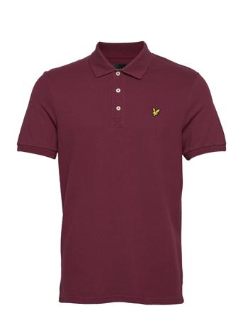 Plain Polo Shirt Polos Short-sleeved Röd Lyle & Scott