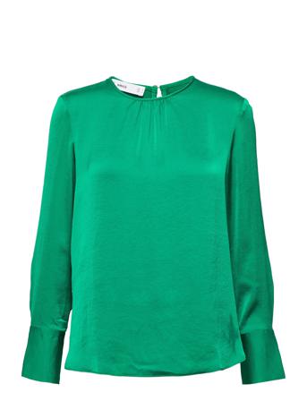 Beatriz Blus Långärmad Grön Mango