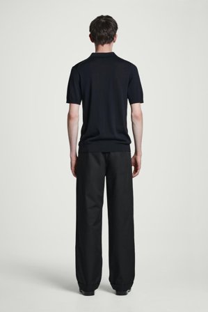 COS Men's Polo Slim In Maglia Di Seta in Blu