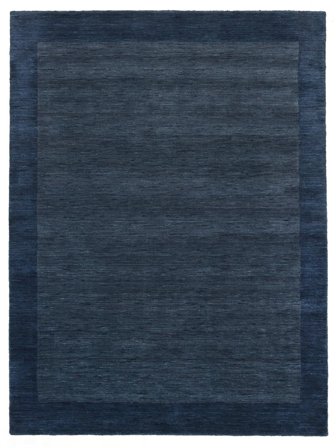 Handloom Frame 200X300 Blu Scuro Monocromatico Tappeto Di Lana