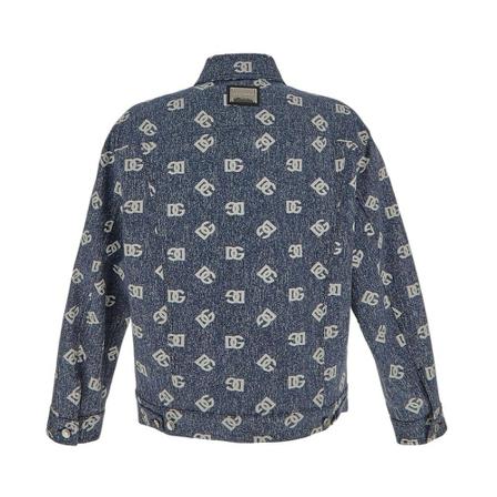 Dolce & Gabbana, Logo Denim Jacket Blauw, Heren, Maat:L