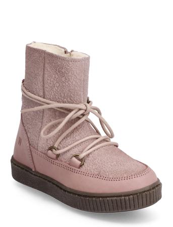 Kaya Lace Tex Bootie Pink Wheat