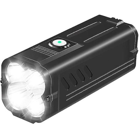 M20 Ultra Kraftfull 6000 Lumen LED-ficklampa, Taktisk Laddningsbar Vattentät IP44 Ficklampa, 6 Lägen För Camping, Vandring Och Nödsituationer (inbyggt