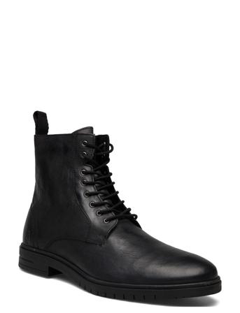 Almati Lace High Snørestøvler Sort Hush Puppies
