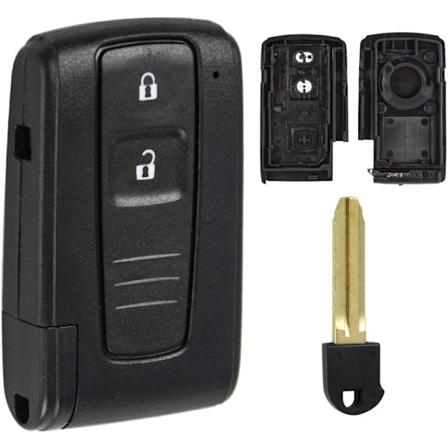 2-knapps fjernkontrollbilnøkkelskall for Toyota Prius 2004-2009 Corolla Verso Camry erstatning Smart Car K
