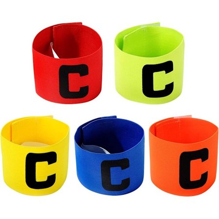 Kapteinsbind 5 stk. Flerfargede Fotballkapteinsbind Sport Hockey Rugby Nettball Spillere Justerbare Bånd Kapteinsbind