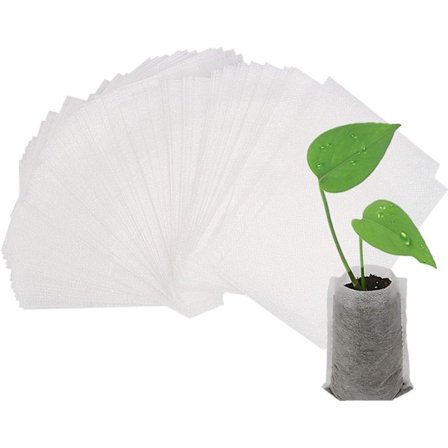 Planteposer, 200 stk. bionedbrydelige planteposer, ikke-vævede planteposer, såposer, stofpotteplanter, drivhus til hjemmet