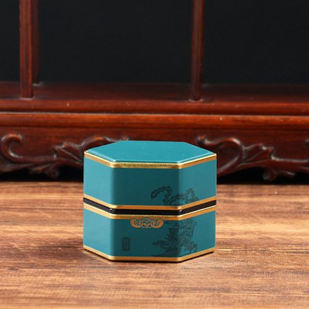 Hexagonal plåt förvaringslåda Lufttät behållare case för