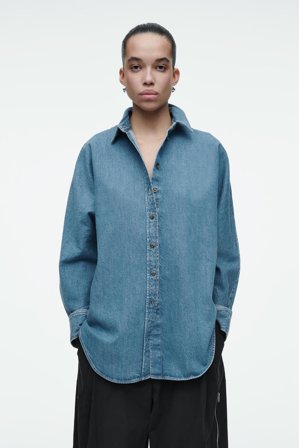 COS Femme Chemise Décontractée En Denim in Bleu