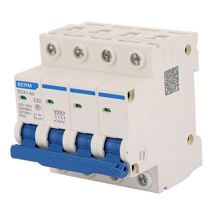 DZ4763 4P 32A 400V Pienikokoinen RCCB Vikavirtasuojakytkin