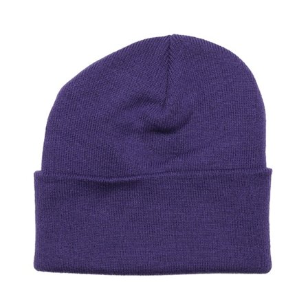 Beechfield - Purple cuff Beanie - Purple Cuff Blank Beanie @ Hatstore