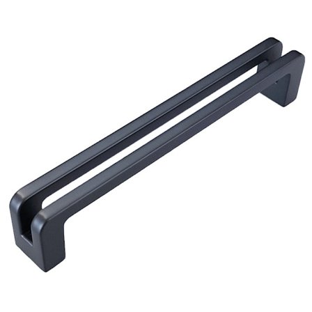 Svarta kökshandtag, set med 3 lådhandtag, 96 mm delning, zink