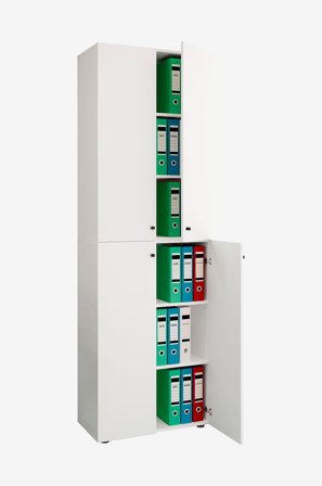 VCM - Vcm Kontorskap Lona 2Xl hengslede dører - Hvit - Skap - Fra Homeroom