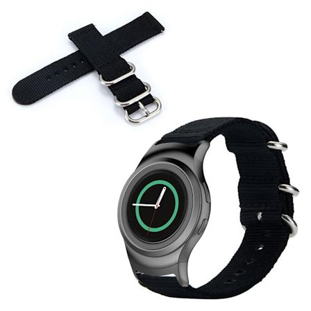 Samsung Gear S2 klockarmband i slitstark nylon - Svart