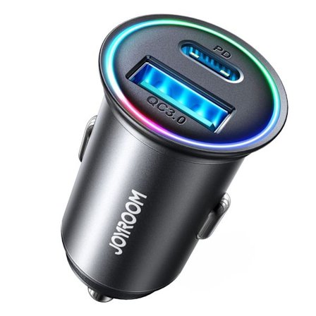 Joyroom Mini Metal Billaddare 60W, USB-C, USB-A