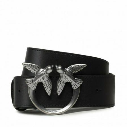 Pinko Love Birds Riem , Zwart , Dames , Maat: L Riemen