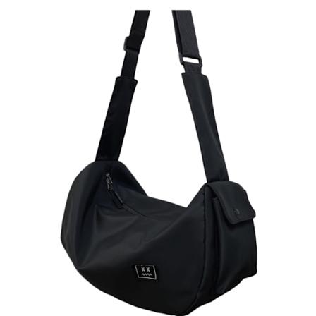 Sportgymnastikväska med stor kapacitet, Crossbody-reseväska Svart