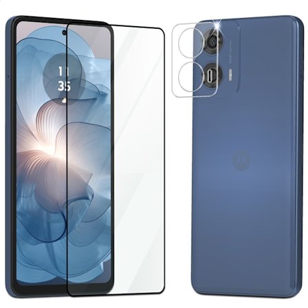1-Pack Motorola Moto G24 Power Näytönsuoja & 1-Pack linssinsuoja - Karkaistu Lasi 9H - Super laatu 3D