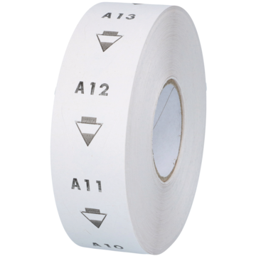 Nummerlapp T-80 Hvit 40mm