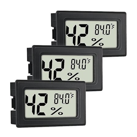 Multifunktionell inomhus digital termometer hygrometer - 3-pack, fuktighetsmätare med inbyggd