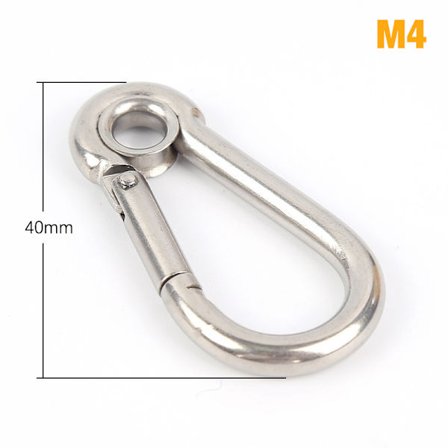 M4 M5 M6 M7 M8 Karabinhage i rustfrit stål Karabinlås med