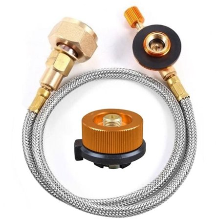 Utomhus Camping Gas Spis Propan Påfyllningsadapter Brännare Platt Cylinder Tank Koppling Behållare Adapter Spara Hållbar