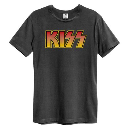 Amplified Unisex Adult Classic Logo Distressed Kiss T-Shirt XS
