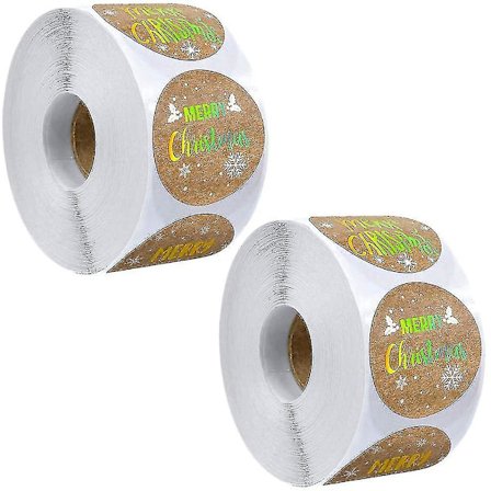 1000 stk Runde Klistremerker Hjerte Scrapbooking Takk