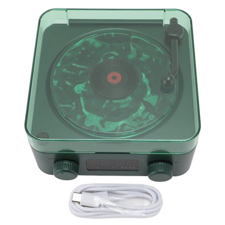 Vintage Skivspelare Stil BT Högtalare med Stämningsbelysning